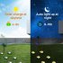 1 For 4 Solar String Light Intelligent Light Sensitive System Waterproof Bear Claw Footprint Shape For Outdoor Christmas Decoration Colorful light