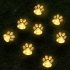 1 For 4 Solar String Light Intelligent Light Sensitive System Waterproof Bear Claw Footprint Shape For Outdoor Christmas Decoration Colorful light