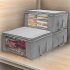 1 PCS Non woven Foldable Storage Bag Organizers Dust proof for Clothes  Quilts Closets gray 49 36 21cm