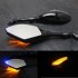 1 Pair 10mm 8mm Universal Motorcycle Rear View Side Mirrors with LED Turn Signals on chinavasion com with wholesale price 
