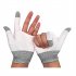 1 Pair 2 finger Gaming Gloves Breathable Anti sweat Compatible For Pubg Gaming Eat Chicken Touch screen Fingertips white pair