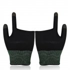 1 Pair 2-finger Gaming Gloves Breathable Anti-sweat Compatible For Pubg Gaming Eat Chicken Touch-screen Fingertips black pair