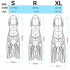 1 Pair Adjustable Swimming Fins Long Flippers Diving Shoes for Snorkeling Diving Swimming Training Clear Blue S 37 40