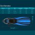 1 Pair Adjustable Swimming Fins Long Flippers Diving Shoes for Snorkeling Diving Swimming Training Blue Xl 45 47