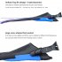 1 Pair Adjustable Swimming Fins Long Flippers Diving Shoes for Snorkeling Diving Swimming Training Blue Xl 45 47