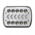 1 Pair Aluminum 7 inch 7x6 5x7 Truck Square Lights With Dynamic Sequential Turn Signal With H4 to 3 pin line