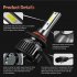 1 Pair Aluminum Alloy Car  Led  Headlight F2 White Light 12000 min Ip68 Waterproof Heatproof Motorcycle Light 9006 HB4