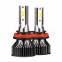1 Pair Aluminum Alloy Car  Led  Headlight F2 White Light 12000 min Ip68 Waterproof Heatproof Motorcycle Light H8 H9 H11