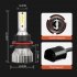 1 Pair Aluminum Car Led Headlight Ip68 Waterproof 6000k High brightness Motorcycle Lamp H13