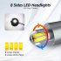 1 Pair Aluminum Car Headlights 1904 12000 min 6000k Ip68 Waterproof Heatproof Led Lamp H8 H9 H11