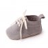 1 Pair Baby Girls Boys Toddler Shoes Non slip Wear resistant Soft Sole Lace Up Solid Color Sneakers grey 9 12M Bottom length 13cm