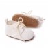 1 Pair Baby Girls Boys Toddler Shoes Non slip Wear resistant Soft Sole Lace Up Solid Color Sneakers White 6 9M Bottom length 12cm