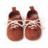 1 Pair Baby Girls Boys Toddler Shoes Non slip Wear resistant Soft Sole Lace Up Solid Color Sneakers White 6 9M Bottom length 12cm
