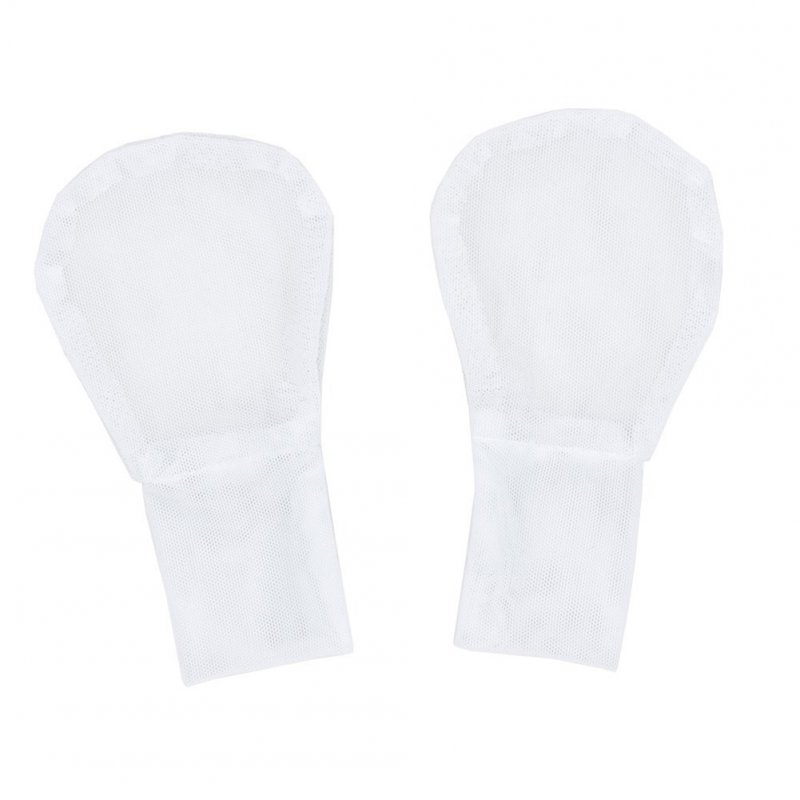 1 Pair Baby Gloves Newborn Infant Anti-grab Thin Glove Breathable High Elastic Soft Mesh Hand Cover white