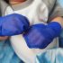 1 Pair Baby Gloves Newborn Infant Anti grab Thin Glove Breathable High Elastic Soft Mesh Hand Cover sapphire