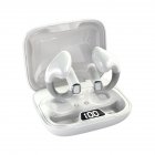 1 Pair Bluetooth Earphones BT500 Bone Conduction Stereo Surround Sound Noise Cancellation Wireless Headset White