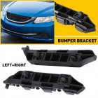 1 Pair Car Bumper Bracket Front Beam Mount Support Compatible For Civic Four Door Sedan 2012-2015 Driver And Passenger Side 71198-TR0-A01 71193-TR0-A01 black
