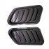 1 Pair Car Fake Vent Air Outlet Leaf shaped Adhesive Universal Modified Hood Decoration Carbon fiber