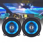 1 Pair Car  Horn  Audio 5-inch Coaxial Horn External Magnetic Type Moving Coil Type Moisture-proof Audio Speaker 1371 Car Parts Black+blue