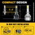 1 Pair Car LED Headlight Bulbs H1 9005 H7 H4 High Power Liquid Cooled Copper Tube Lamp 6000k White Light H4