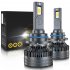 1 Pair Car LED Headlight Bulbs H1 9005 H7 H4 High Power Liquid Cooled Copper Tube Lamp 6000k White Light H4