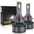 1 Pair Car LED Headlight Bulbs H1 9005 H7 H4 High Power Liquid Cooled Copper Tube Lamp 6000k White Light 9005