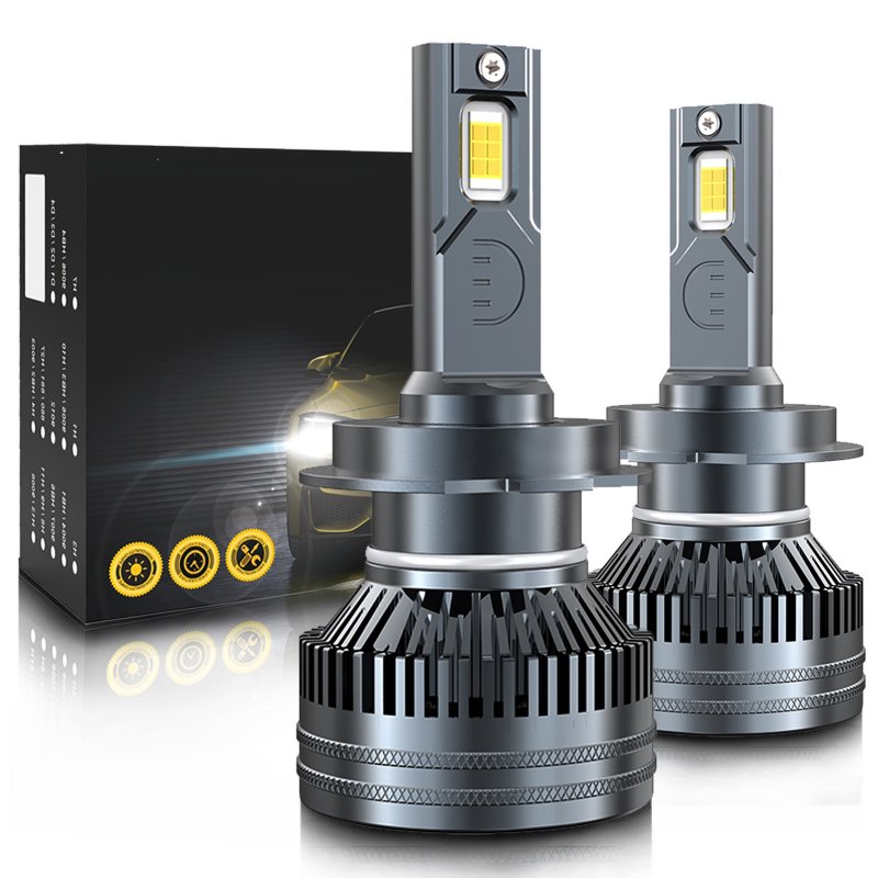 Car LED Headlight Bulbs H1 9005 H7 H4 High-Power Liquid-Cooled Copper Tube Lamp