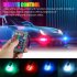 1 Pair Car Led Lights H1 H3 880 881 5050 12smd Rgb Colorful Driving Fog Lamp Headlights With Remote Control As shown