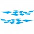 1 Pair Car Stickers Racing Sports Stripe Grid Totem Auto Side Body Decals Car Sticker blue