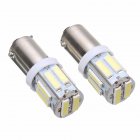 1 Pair Car Width Light Led Ba9s 7020 10 Lights 360 Degrees Beam Angle Instrument Lamp License Plate Lights white light