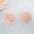 1 Pair Chest  Pad Non woven Fabric Nipple Stick Reusable Invisible Skin Color Self Adhesive Silicone Nipple Cover Heart shaped non woven fabric As shown