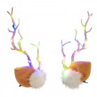 1 Pair Christmas Headband With Night Light Function Fast Flash Slow Flash Constant Light Hair Accessories Styling Tools Lantern hairpin