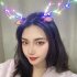 1 Pair Christmas Headband With Night Light Function Fast Flash Slow Flash Constant Light Hair Accessories Styling Tools Pink light hairpin
