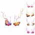 1 Pair Christmas Headband With Night Light Function Fast Flash Slow Flash Constant Light Hair Accessories Styling Tools Pink light hairpin