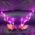 1 Pair Christmas Headband With Night Light Function Fast Flash Slow Flash Constant Light Hair Accessories Styling Tools Pink light hairpin