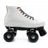 1 Pair Double line Four wheel Roller  Skates Canvas Skates Shoes Skating Accessories White   black non flashing wheel 40
