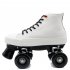 1 Pair Double line Four wheel Roller  Skates Canvas Skates Shoes Skating Accessories White   black non flashing wheel 40
