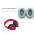 1 Pair Earpads Replacement Sponge Sleeve Earmuff Compatible For Sony Mdr 100abn Wh h900n Headphone red