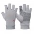 1 Pair Fishing Gloves Outdoor Fishing Protection Anti slip Half Finger Sports Fish Equipment Half finger grey One size