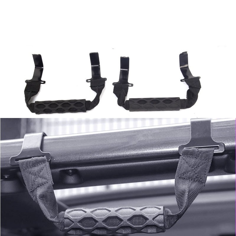 1 Pair Front Grab Handles For Jeep Wrangler  JL And Gladiator 2018+ Black