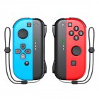 1 Pair Gamepad Controller Wireless Joystick Joycon for Switch Game with Wrist Strap Red blue