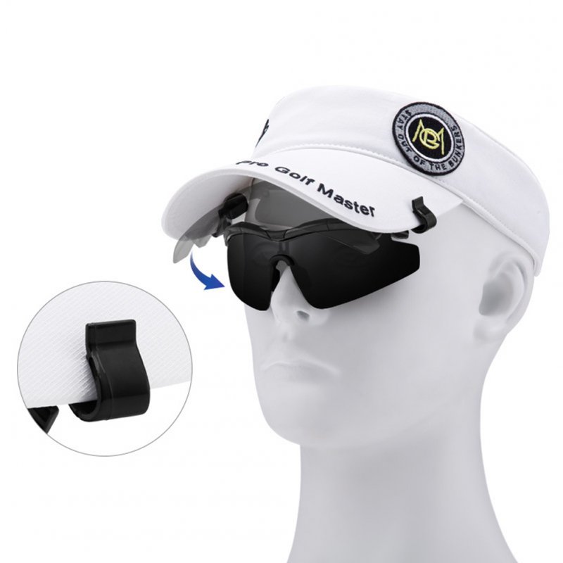1 Pair Golf Clip-on Polarized Sunglasses Reversible Sunscreen UV Protective