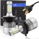 1 Pair H4 S2 LED Headlight Kit 4000LM Bulb 6500K Low Beam Fog Bulb HID White