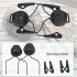 1 Pair Headset Helmet Adapter Hunting Earmuffs Support Suspension Headphones Bracket Hunting Earmuffs For Helmet Accessories black