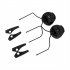1 Pair Headset Helmet Adapter Hunting Earmuffs Support Suspension Headphones Bracket Hunting Earmuffs For Helmet Accessories black