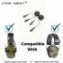 1 Pair Headset Helmet Adapter Hunting Earmuffs Support Suspension Headphones Bracket Hunting Earmuffs For Helmet Accessories black