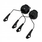 1 Pair Headset Helmet Adapter Hunting Earmuffs Support Suspension Headphones Bracket Hunting Earmuffs For Helmet Accessories black