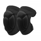 1 Pair Knee Pads Thickened Non slip Anti collision Sports Sponge Knee Protector Riding Equipment Black L
