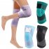 1 Pair Knit Sports Knee Pads Breathable High Elastic Non slip Knee Brace Wrap Knee Compression Sleeve black M