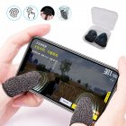 1 Pair L1 R1 Breathable Mobile Game Controller Finger Sleeve Touch Trigger For Fortnite PUBG black Style 2